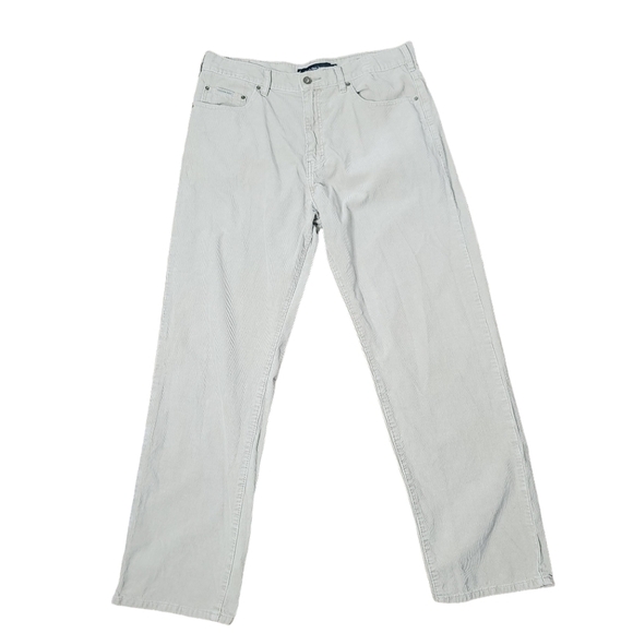 Calvin Klein Jeans Beige Relaxed Straight Corduroy Pants - Picture 1 of 13